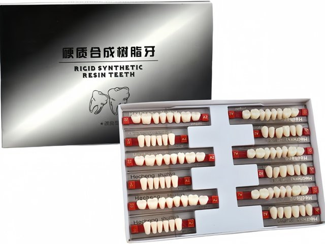 Dental Kunstharz Prothesen-Set, Zahnprothesen A2, Dentalmaterial - Bild 1