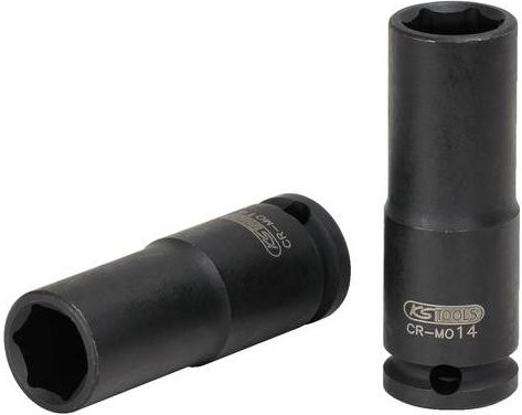 KS Tools 3/4 Zoll Sechskant-Kraft-Stecknuss lang 17mm aus Chrom-Molybdän in Schwarz - Bild 1