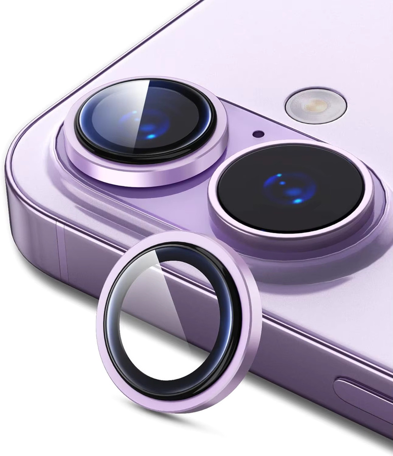 2-3 Stück Kamera-Schutzringe aus Aluminiumlegierung für iPhone 17 mit HD gehärtetem Glas Abdeckung in Purple - Bild 2