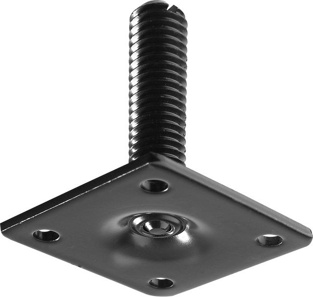 Hettich Tischbein-Montageplatte mit M10 Gewinde in Schwarz, B/T: 90 x 90 mm - Bild 1