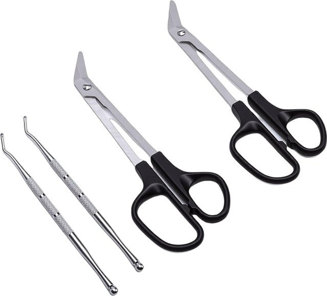 Zehennagelschere mit langem Griff, Edelstahl, Unisex - Bild 1