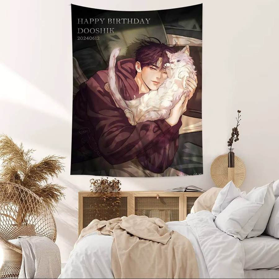 Pearl Boy-kang-dooshik-and-jooha-a Wandteppich im Boho-Stil mit Tarot-Illustration, mehrfarbig, rechteckig - Bild 4
