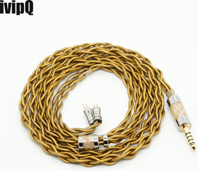 IvipQ-A11 IEM Kopfhörerkabel für In-Ear-Kopfhörer mit 3,5 mm Jack und Goldsteckern - Bild 1
