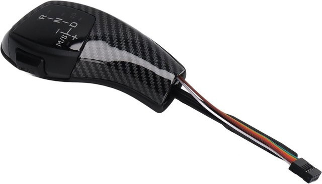 Neoglint LED-Schaltknauf-Nachrüstsatz mit Motorstart-Stopp-Taste in Carbonfaser-Optik für E61, E60 und E46 Linkslenker, Schwarz - Bild 1
