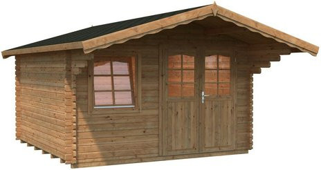 Blockbohlenhaus PALMAKO Sally aus Holz in Braun, B/H/T: 426 x 256 x 530 cm - Bild 1