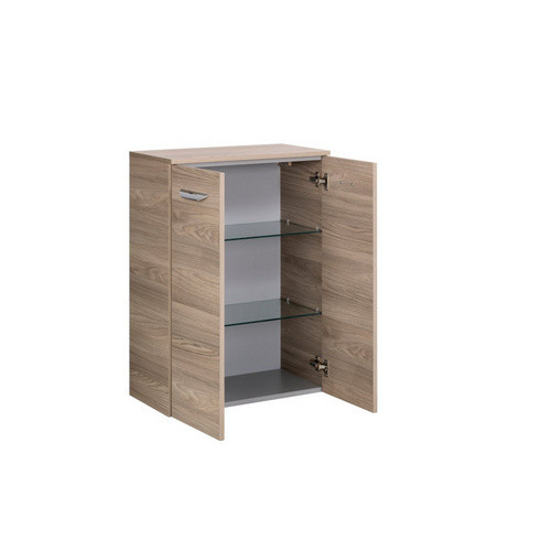 Fackelmann Bad-Hängeschrank Luxor Doppel-Midischrank Steinesche Braun B/H/T: 60,5 x 82,5 x 32,0 cm - Bild 2