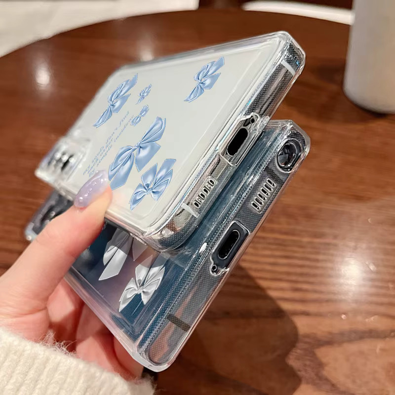 Samsung Schutzhülle mit Schleifenmuster für Galaxy S26 S25 S24 S23 S22 Ultra Plus FE und A-Serie in Transparent - Bild 3