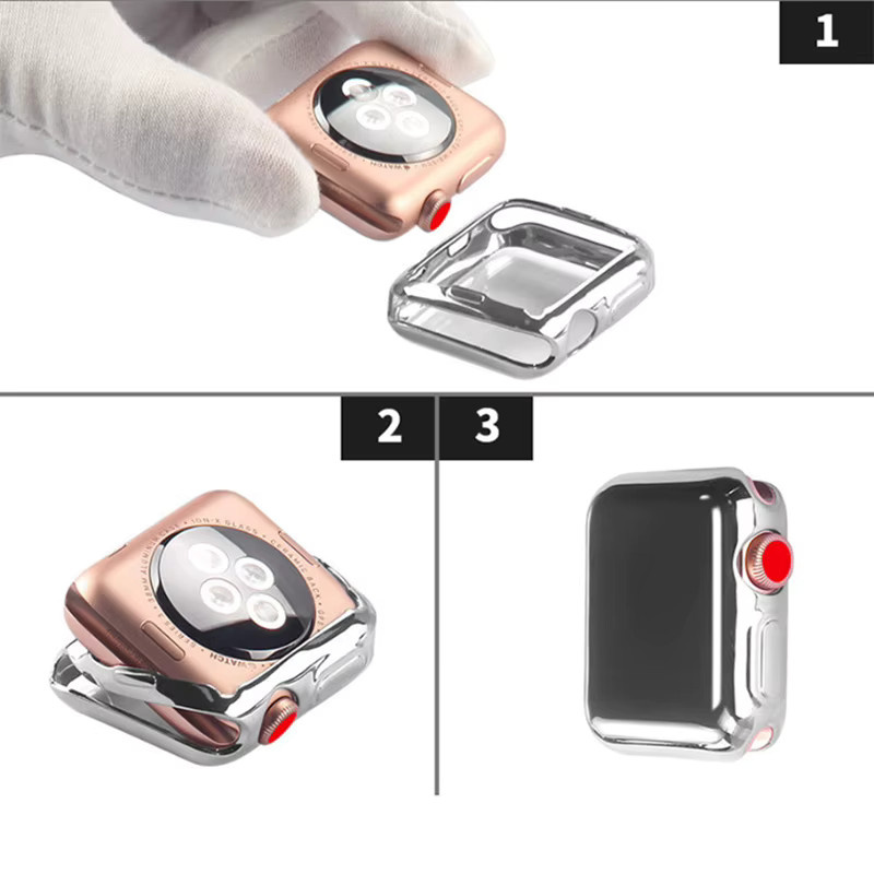 VATMENS Displayschutzfolie Glas, Apple Watch, Roségold - Bild 4