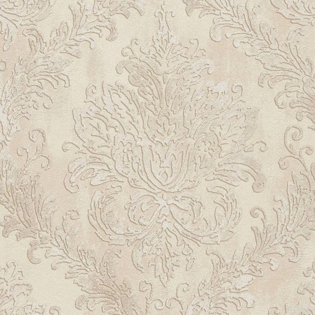 PROFHOME Barock Tapete Schimmernd in Creme Beige und Perl-Weiß, Vlies-Tapete für Wohnzimmer, Schlafzimmer und Flur, Breite: 0,53 m, Länge: 10,05 m - Bild 1
