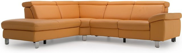 Polsterecke vito TONGA in Curry mit Leder Punch, L-Form, B/T/H: 273 x 150 x 81 cm - Bild 1