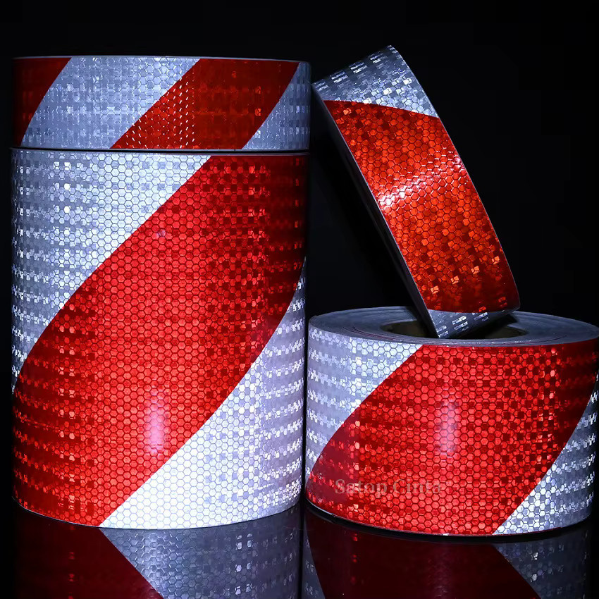 Satop Cinta Reflektierendes Wasserdichtes Klebeband als Sicherheitswarnaufsticker für LKW, Breite: 20 cm, Länge: 1 m - Bild 3