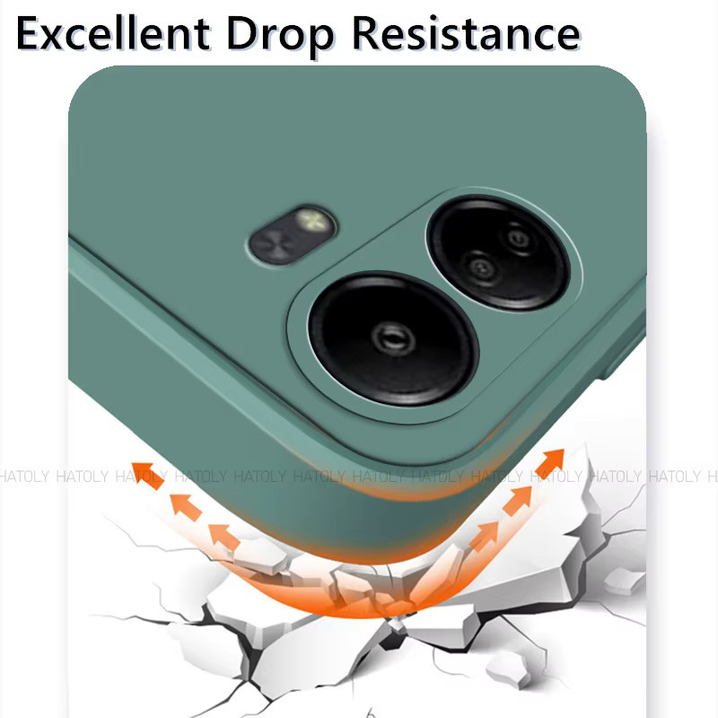 Luxus Stoßfeste Silikon Schutzhülle für Xiaomi Redmi 13C aus TPU in Schwarz und Grün - Bild 2