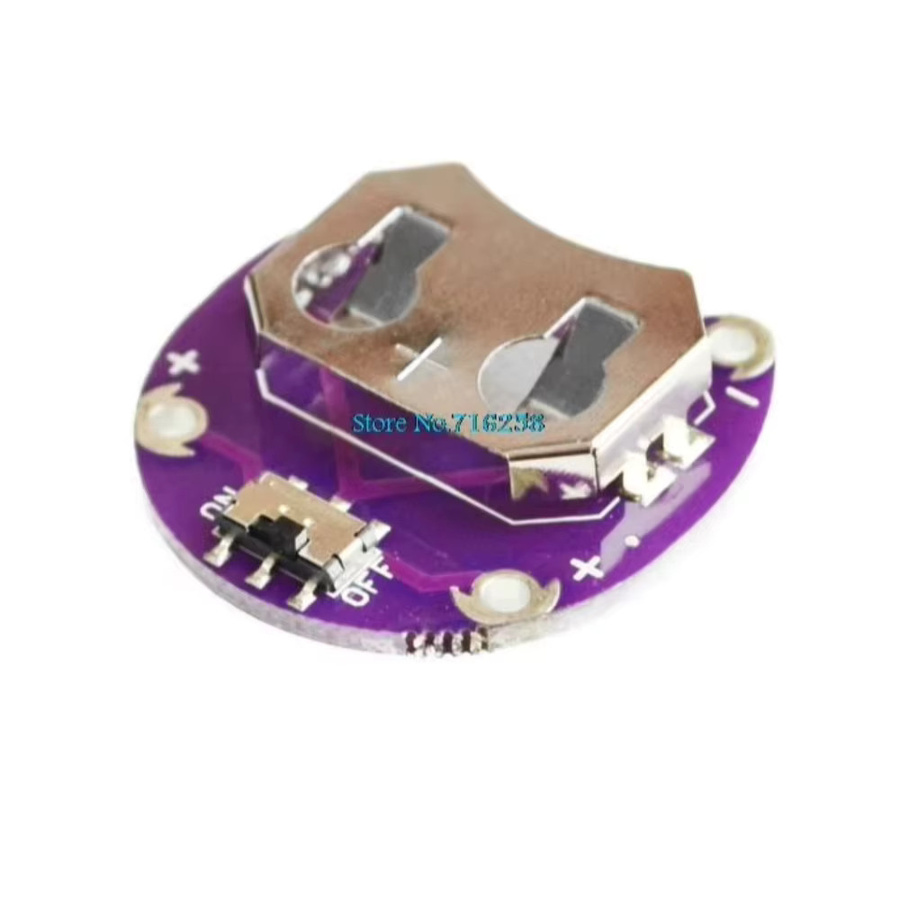 LilyPad CR2032 Knopfzellenbatteriehalter Batteriemontagemodul für Arduino DIY Kits in Lila - Bild 2