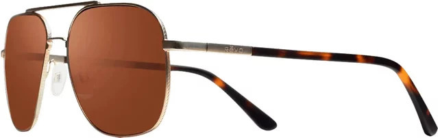 Revo Logan Sonnenbrille Aviator, Gold, Brown, Unisex, Vollrand - Bild 1
