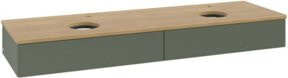 V&B Antao Waschtischunterschrank mit Beleuchtung, Eiche honig, Grau, B/T: 160 x 50 cm - Bild 1