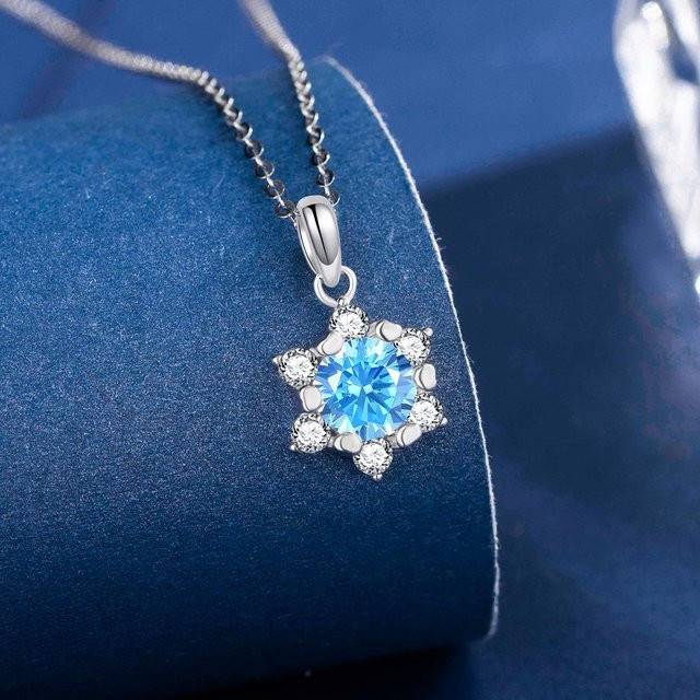 Lucky Star Jewelry Halskette, 925 Silber, Zirkonia, Moissanit, Damen - Bild 1