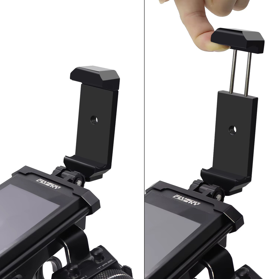 Flysky Aluminium Schutzrahmen mit Telefonhalterung für Noble NB4 Pro NB4 Lite NB4 Radio Sender in Silber - Bild 4