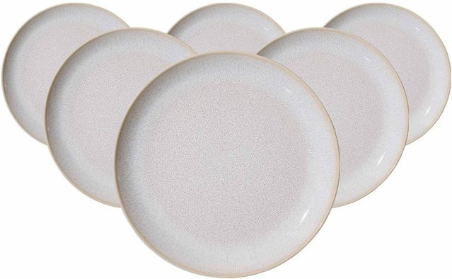 Ritzenhoff & Breker Speiseteller Laredo aus Keramik, 6er Set, Beige/Weiß, Durchmesser: 27,5 cm - Bild 1