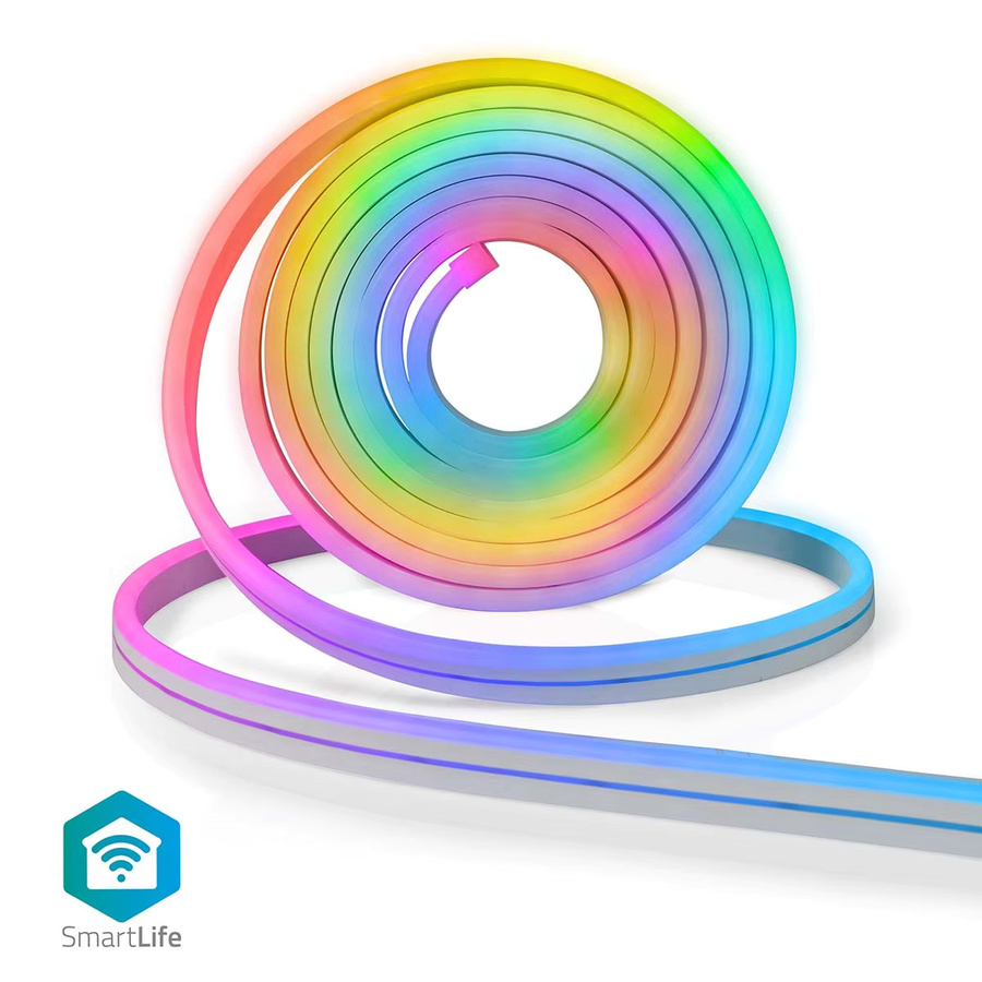 Acosh RGBIC Neon Flex LED Streifen mit Tuya App-Steuerung, USB-Betrieb, 5m Länge, Multicolour, WS2812B Dynamische Beleuchtung für Schlafzimmer und Spielzimmer - Bild 4