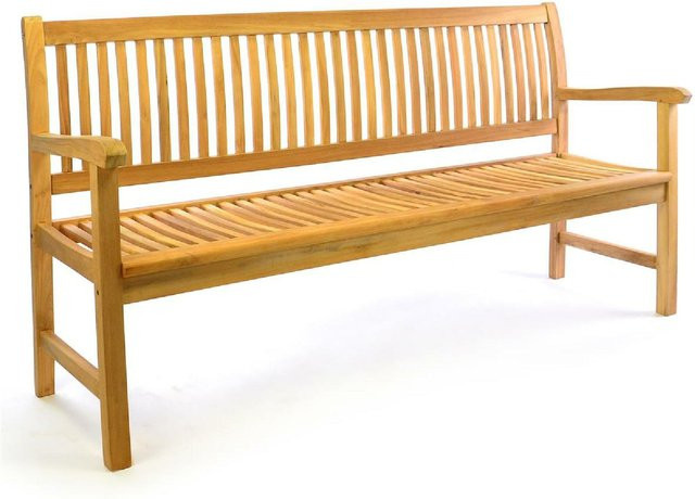 VCM 4-Sitzer Gartenbank aus Teakholz in Braun im Landhausstil, B: 60 cm, T: 180 cm, H: 90 cm - Bild 1