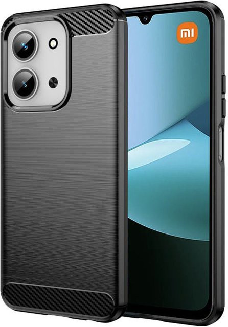 Techsuit Schutzhülle für Xiaomi Redmi 15C 5G und 15C 4G in Carbon-Optik, Schwarz - Bild 1