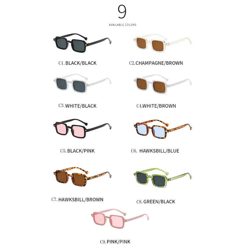 Samjune Sonnenbrille Rechteckig, Damen, Vollrand, Vintage - Bild 3