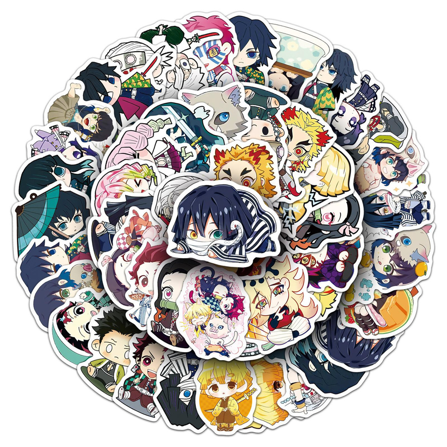 Bandai Demon Slayer Aufkleber Chibi Stil 50-teiliges Set - Bild 3