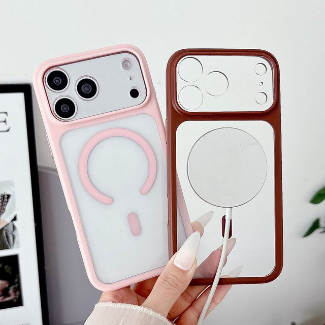 YISHANGOU Magnetische TPU PC Handyhülle für iPhone 17 Pro Max, 16, 15, 14, 13 Pro Max, Stoßfeste Transparente Hülle mit MagSafe für kabelloses Laden - Bild 1