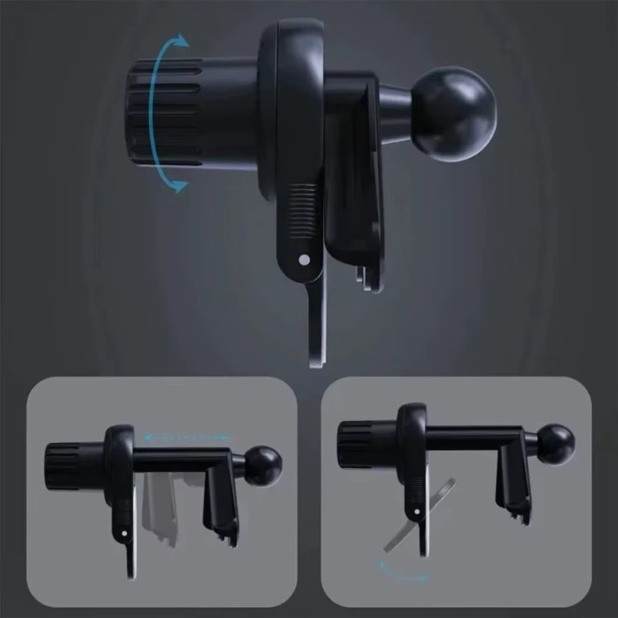 VIKEFON Magnetischer Handyhalter für Bildschirme mit 360-Grad-Rotation in Schwarz - Bild 2
