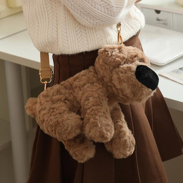 Kidsly Hunderucksack Plüschtier, braun, 25 cm, ab 14 Jahren - Bild 1
