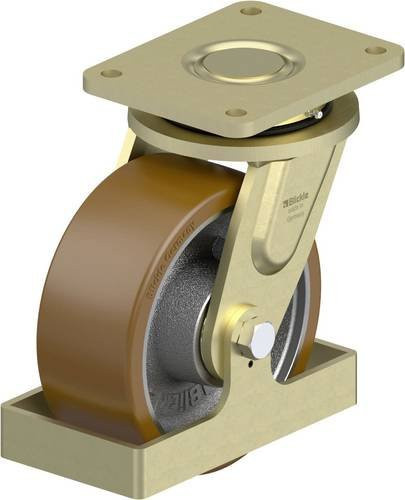 Blickle Schwerlast-Lenkrolle LS-GB 202K-FS in Silber mit 200 mm Rad-Durchmesser und 1600 kg Tragfähigkeit - Bild 1