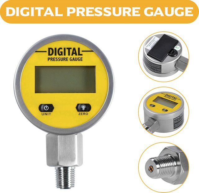 Digitales Manometer von KingHui für Öl, Hydraulik, Gas, Wasser und Kraftstoff mit 250 bar/25 MPa und 3 V - Bild 1