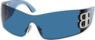 Balenciaga BB 0359S Sonnenbrille, Vollrand, oval, blau, Damen, Kunststoff - Bild 1