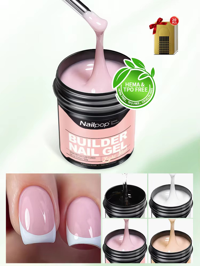 Nailpop Builder Nagelgel, Milchig, Glänzend, 100g - Bild 5