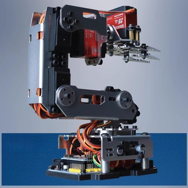 BinHex Roboterarm DIY Kit, Metall, APP-Steuerung, 6 Dof - Bild 1