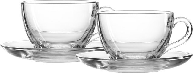 Ritzenhoff & Breker Cappuccino-Set Barista aus Glas, transparent, 2er Set, 220 ml pro Tasse - Bild 1