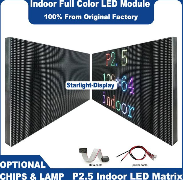 Bestpreis P2,5 Indoor LED Modul Full Color Display, SMD2020, 128x64 Pixel, Farbe: Multicolour, B/H: 320 x 160 mm - Bild 1