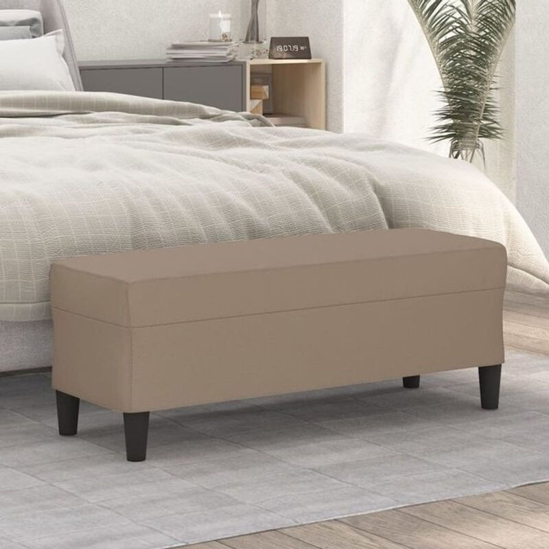 Vidaxl Sitzbank aus Kunstleder in Braun und Beige, Modern, B/T/H: 100 x 35 x 41 cm - Bild 1