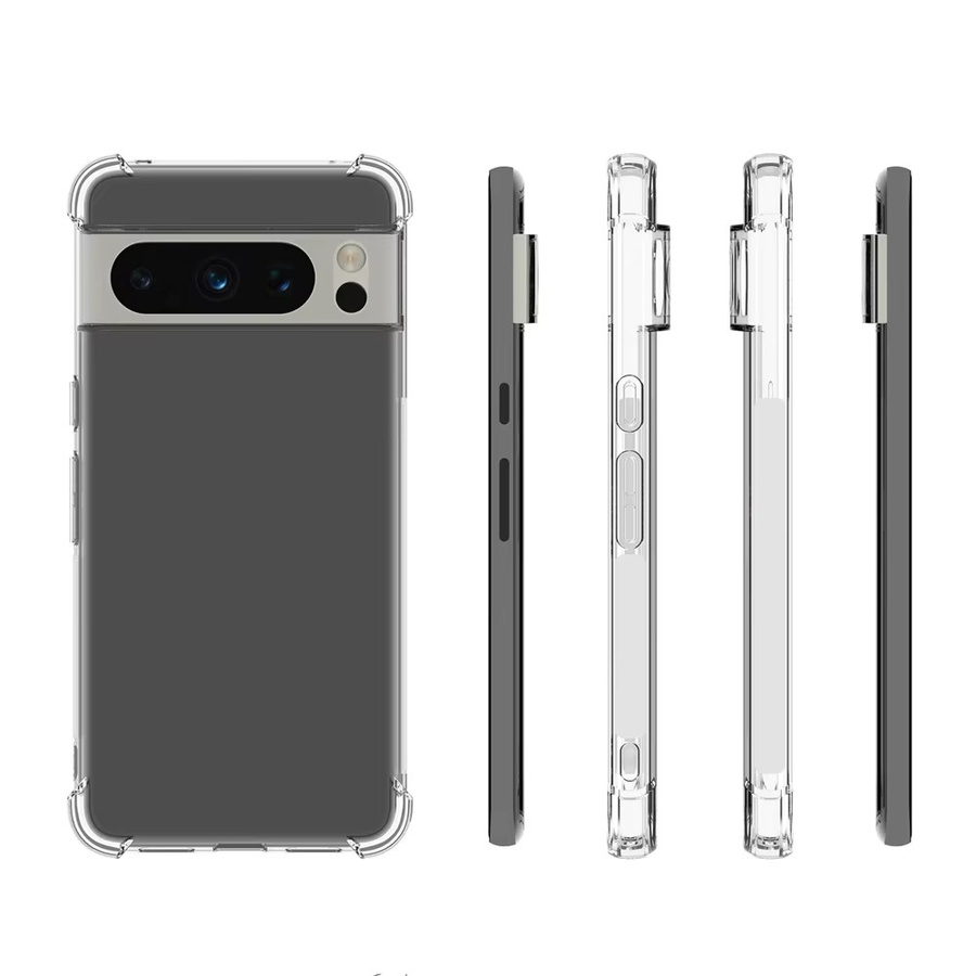 Stoßfeste transparente Silikon-Schutzhülle für Google Pixel 8 Pro, 7, 7a, 6, 6a, 5G Full Cover Back Case - Bild 4
