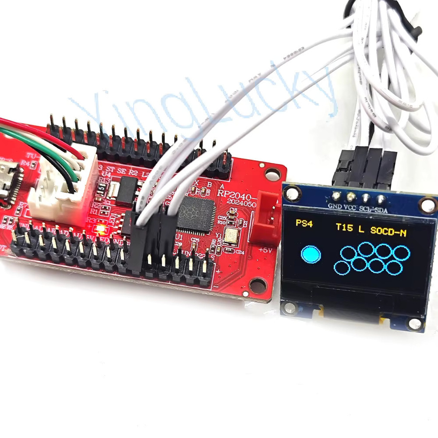 Raspberry Pi Pico Zero USB-Controller-Kit für PC, PS4 und Switch zur DIY-Erstellung von Arcade-Joysticks und Hitbox-Controllern inklusive Encoder und OLED-Kabel - Bild 5