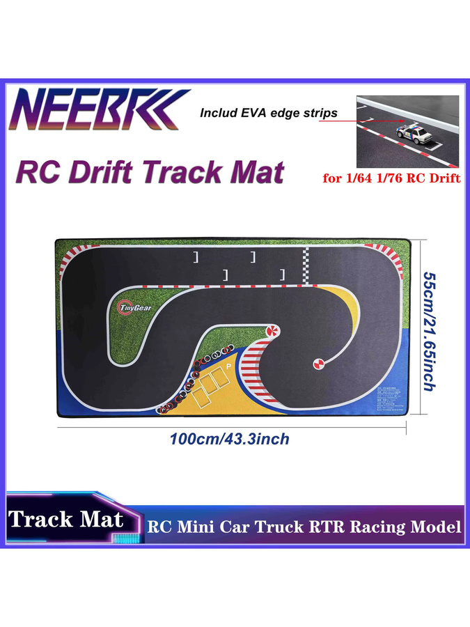 HSP-TinyGear RC Drift Track Mat, Tragbare Gummimatte - Bild 6