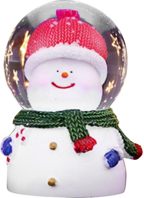 TOMTOP JMS Weihnachts-Schneekugel mit Farbwechsel-LED-Beleuchtung aus Glas und Harz in Multicolour - Bild 1