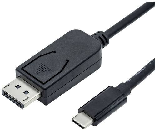 Roline USB-C auf DisplayPort Adapter Kabel Schwarz 3,00 m - Bild 1