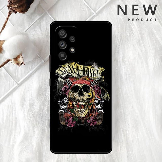Handyhülle Sensenmann Totenkopf für Samsung Galaxy A54 A52 A14 5G A53 A12 A13 A71 A23 A34 A33 A21s A51 5G in Schwarz - Bild 1