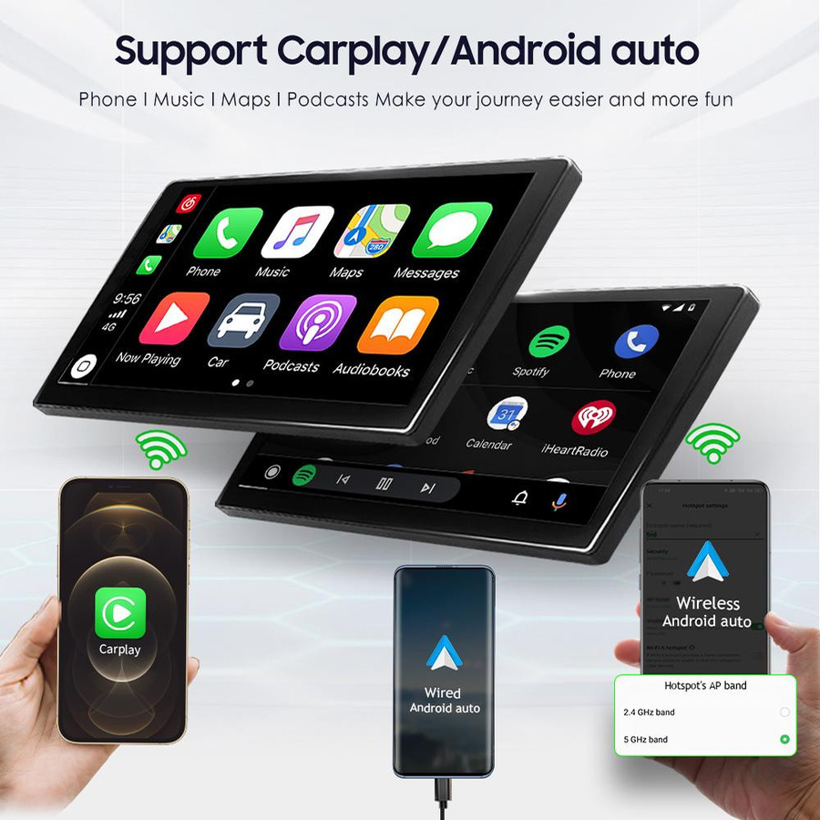 Hizpo Android Autoradio mit 7 Zoll Display, 2GB RAM, 32GB Speicher, GPS, Wi-Fi und 4G Unterstützung in Schwarz - Bild 7