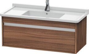 Duravit Waschtischunterschrank Ketho wandhängend in Nussbaum Natur, B: 100 cm, T: 45,5 cm, H: 41 cm - Bild 1