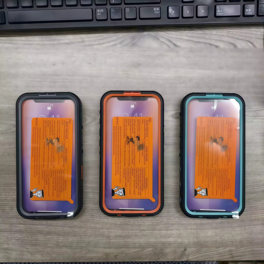 Shellbox Professionelle Wasserdichte Handyhülle für iPhone 17 Pro, 16, 15, 14, 13 - 360° Vollschutz Stoßfest Staubdicht IP68 in Schwarz oder Blau - Bild 3