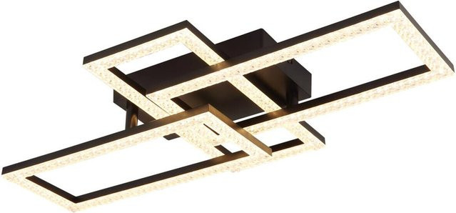 GLOBO LED-Deckenleuchte modern in Schwarz und Transparent aus Kunststoff, B/H/T: 34,5 x 9,3 x 61,4 cm - Bild 1