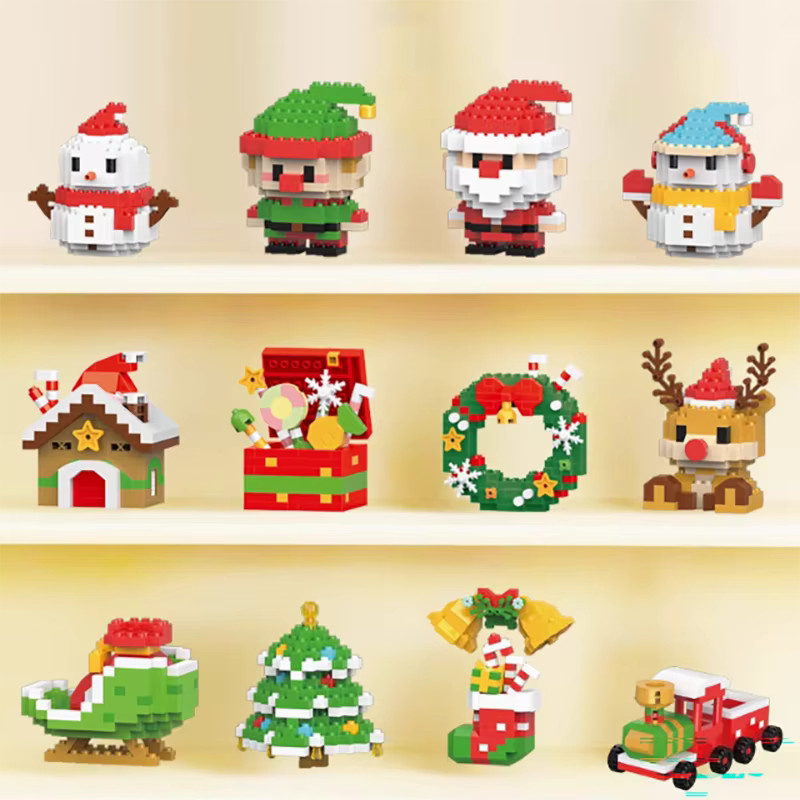 CONUSEA Weihnachten Schneemann Elch Santa Claus Weihnachtsbaum Baustein Set - Bild 4