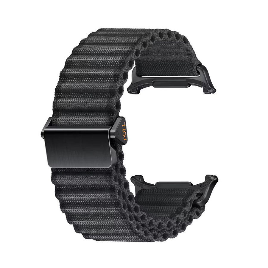 Samsung Uhrenarmband Nylon, Schwarz, Samsung Galaxy Watch Ultra 47 mm - Bild 2